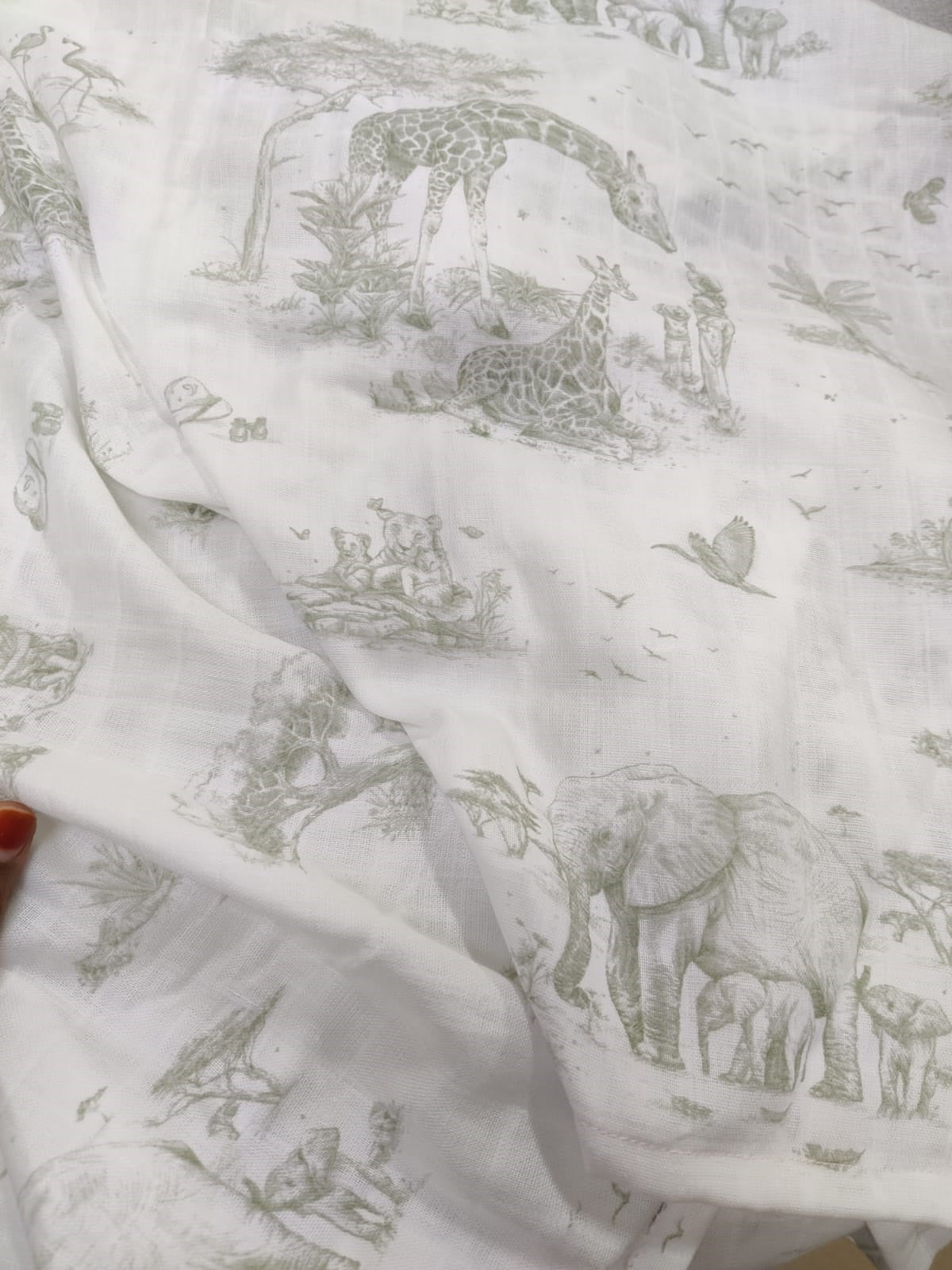 Safari Toile X-Large Muslin Swaddle