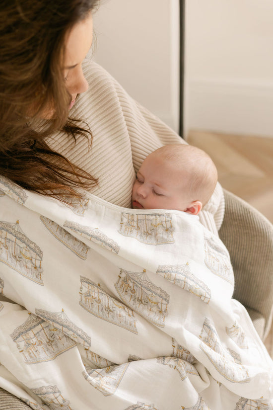 Carousel Bamboo Baby Blanket