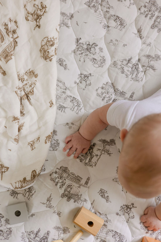 Western Toile Quilted Playmat