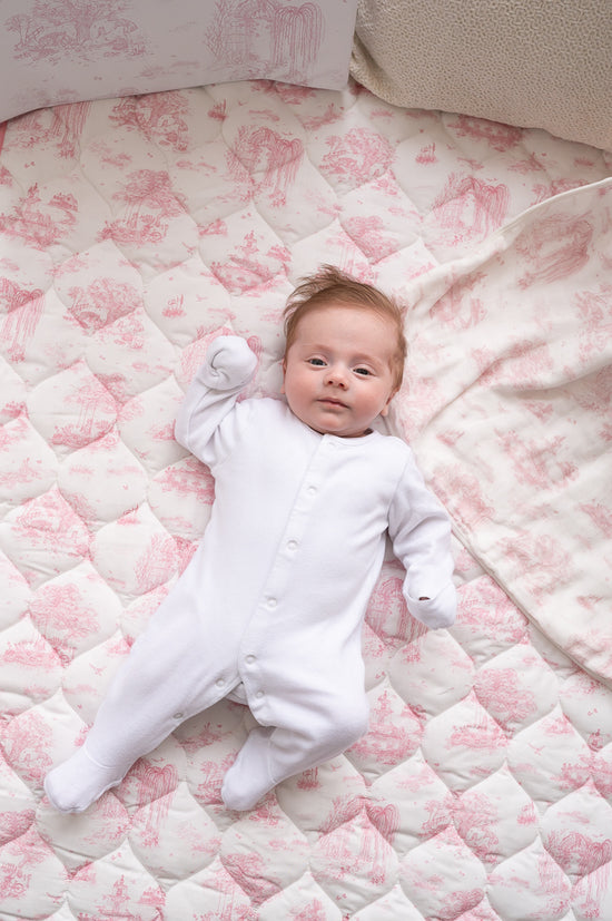 Spring Toile Pink Quilted Playmat