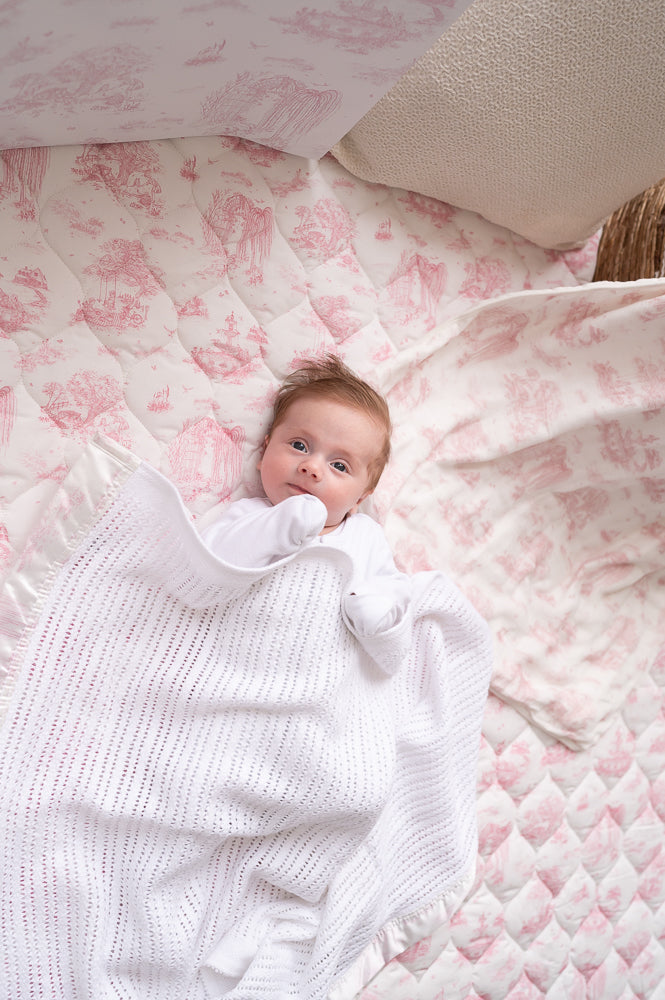 Spring Toile Pink Quilted Playmat